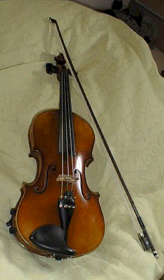 "Meine" Geige (eigentlich gehrt sie Herrn Ellensohn, meinem Geigenleher"